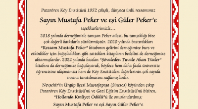 Sayın Mustafa Peker ve eşi Güler Peker'e 